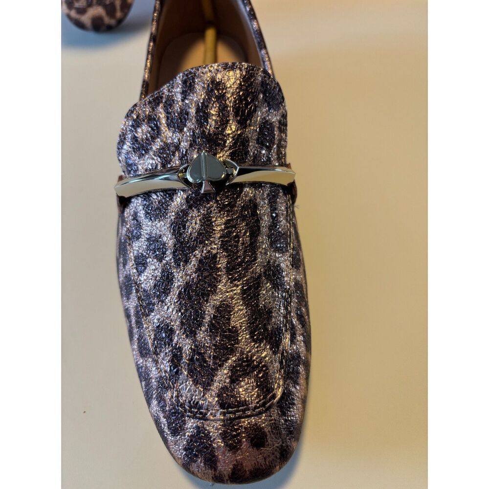 Kate Spade New York 245113 Lana Loafers Bronze Metallic Leopard Print Sz 8 - Picture 3 of 7